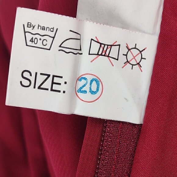 Jordan Women's Burgundy Formal, Wedding Prom, Strapless With Cover Dress Size 20 - Picture 13 of 14